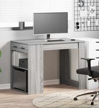 Schreibtisch mit Schubladen Ablage Grau Sonoma 102x62x77,5 cm