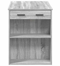 Schreibtisch mit Schubladen Ablage Grau Sonoma 102x62x77,5 cm