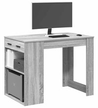 Schreibtisch mit Schubladen Ablage Grau Sonoma 102x62x77,5 cm