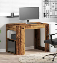Schreibtisch mit Schubladen Ablage Altholz-Optik 102x62x77,5 cm