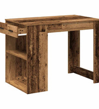 Schreibtisch mit Schubladen Ablage Altholz-Optik 102x62x77,5 cm