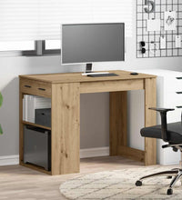 Schreibtisch mit Schubladen Ablage Artisan-Eiche 102x62x77,5 cm