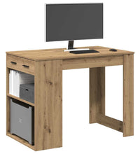 Schreibtisch mit Schubladen Ablage Artisan-Eiche 102x62x77,5 cm