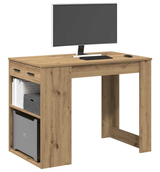 Schreibtisch mit Schubladen Ablage Artisan-Eiche 102x62x77,5 cm