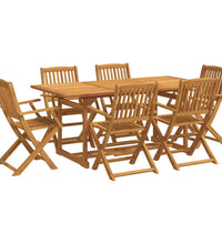 7-tlg. Garten-Essgruppe 180x90x75 cm Massivholz Akazie