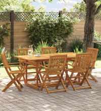 7-tlg. Garten-Essgruppe 180x90x75 cm Massivholz Akazie