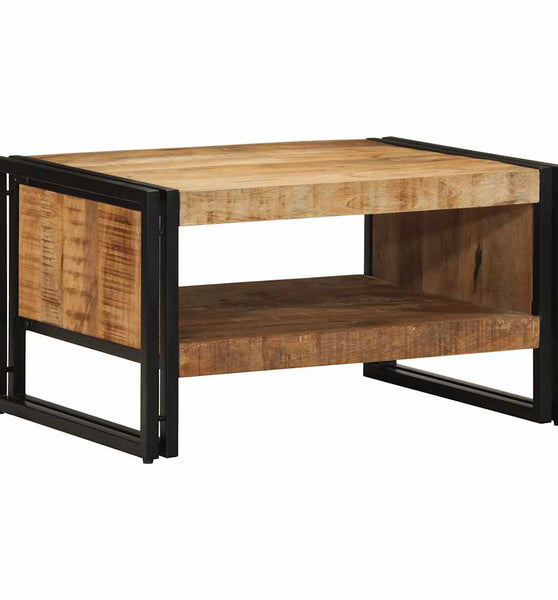Couchtisch 70x50x38 cm Raues Massivholz Mango