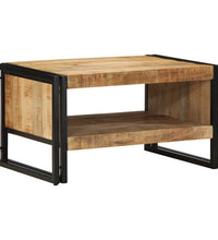 Couchtisch 70x50x38 cm Raues Massivholz Mango