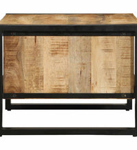 Couchtisch 70x50x38 cm Raues Massivholz Mango