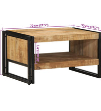 Couchtisch 70x50x38 cm Raues Massivholz Mango