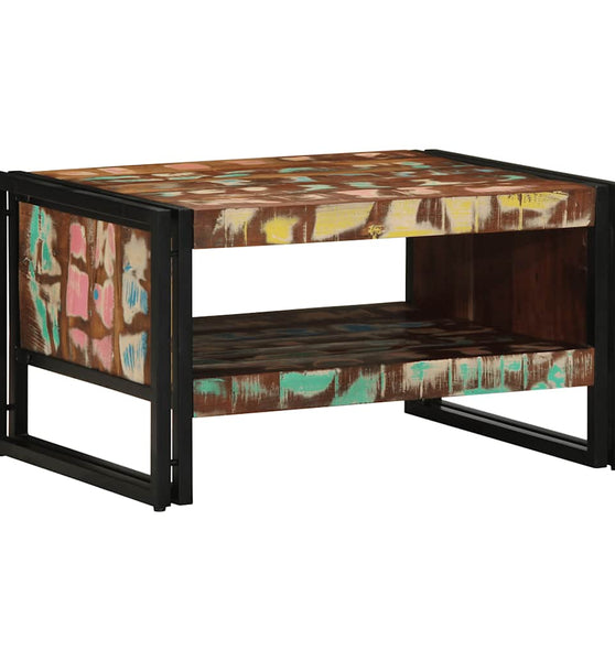Couchtisch Mehrfarbig 70x50x38 cm Altholz Massivholz