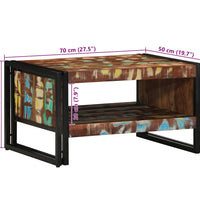 Couchtisch Mehrfarbig 70x50x38 cm Altholz Massivholz