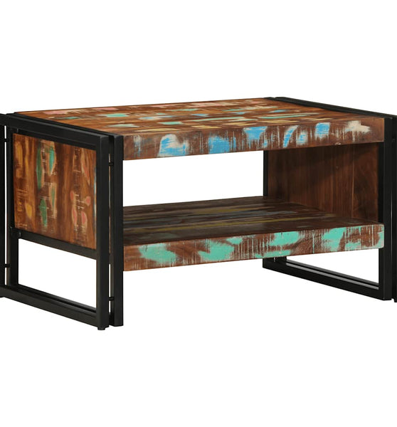 Couchtisch Mehrfarbig 70x50x38 cm Altholz Massivholz