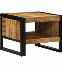 Couchtisch 50x50x38 cm Raues Massivholz Mango