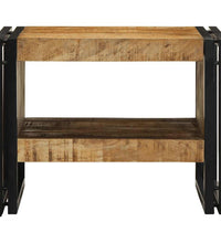 Couchtisch 50x50x38 cm Raues Massivholz Mango