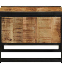 Couchtisch 50x50x38 cm Raues Massivholz Mango