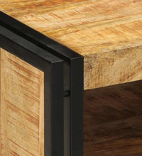 Couchtisch 50x50x38 cm Raues Massivholz Mango