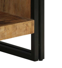 Couchtisch 50x50x38 cm Raues Massivholz Mango