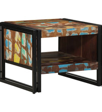 Couchtisch Mehrfarbig 50x50x38 cm Altholz Massivholz