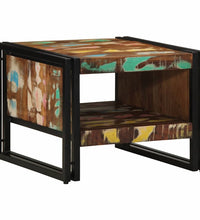 Couchtisch Mehrfarbig 50x50x38 cm Altholz Massivholz