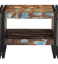 Couchtisch Mehrfarbig 50x50x38 cm Altholz Massivholz