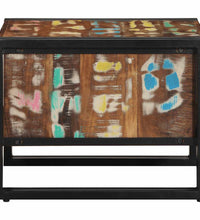 Couchtisch Mehrfarbig 50x50x38 cm Altholz Massivholz