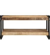 Couchtisch 90x50x38 cm Raues Massivholz Mango