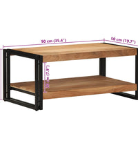 Couchtisch 90x50x38 cm Massivholz Akazie