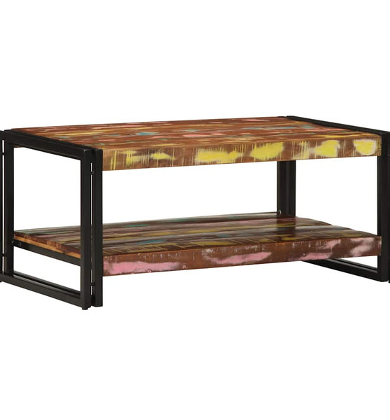 Couchtisch Mehrfarbig 90x50x38 cm Altholz Massiv