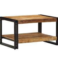 Couchtisch 70x50x38 cm Raues Massivholz Mango