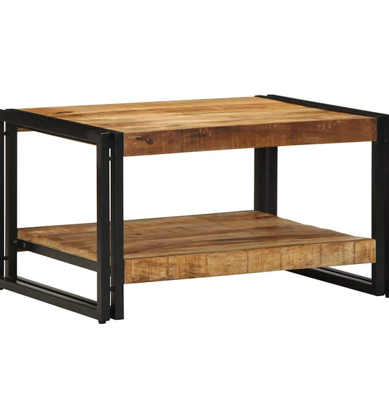 Couchtisch 70x50x38 cm Raues Massivholz Mango