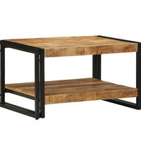Couchtisch 70x50x38 cm Raues Massivholz Mango