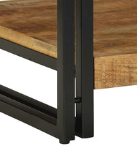 Couchtisch 70x50x38 cm Raues Massivholz Mango