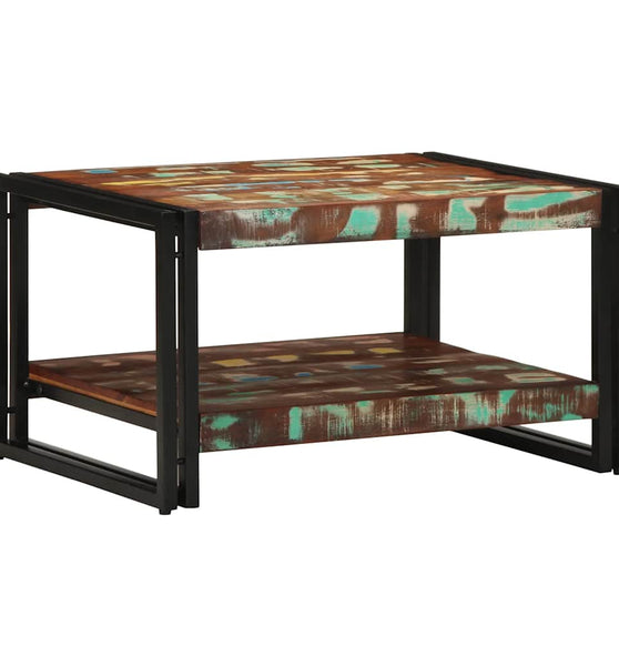 Couchtisch Mehrfarbig 70x50x38 cm Altholz Massivholz