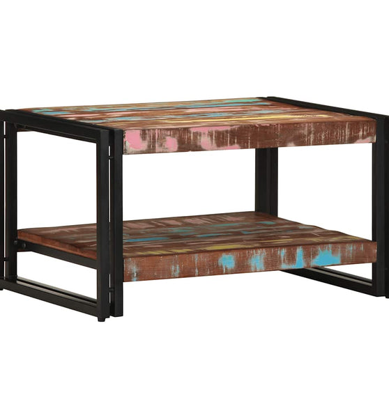 Couchtisch Mehrfarbig 70x50x38 cm Altholz Massivholz