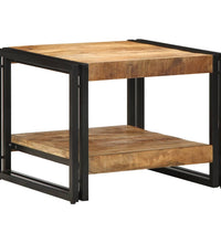 Couchtisch 50x50x38 cm Raues Massivholz Mango