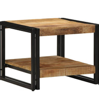 Couchtisch 50x50x38 cm Raues Massivholz Mango