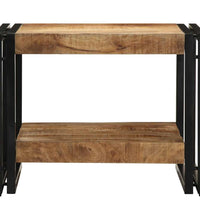 Couchtisch 50x50x38 cm Raues Massivholz Mango