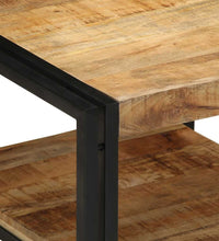 Couchtisch 50x50x38 cm Raues Massivholz Mango