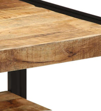 Couchtisch 50x50x38 cm Raues Massivholz Mango