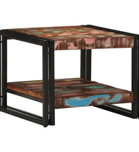 Couchtisch Mehrfarbig 50x50x38 cm Altholz Massivholz