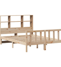 Massivholzbett mit Regal ohne Matratze 140x190 cm Kiefernholz