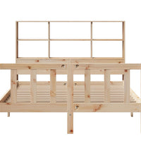 Massivholzbett mit Regal ohne Matratze 140x190 cm Kiefernholz