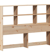 Massivholzbett mit Regal ohne Matratze 140x190 cm Kiefernholz