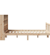 Massivholzbett mit Regal ohne Matratze 140x190 cm Kiefernholz