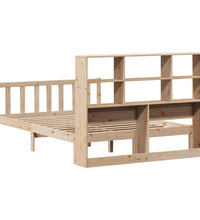 Massivholzbett mit Regal ohne Matratze 140x190 cm Kiefernholz