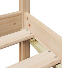 Massivholzbett mit Regal ohne Matratze 140x190 cm Kiefernholz
