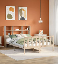 Massivholzbett mit Regal ohne Matratze 140x190 cm Kiefernholz
