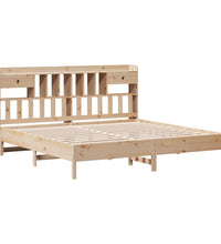 Massivholzbett mit Regal ohne Matratze 180x200 cm Kiefer