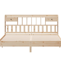 Massivholzbett mit Regal ohne Matratze 180x200 cm Kiefer